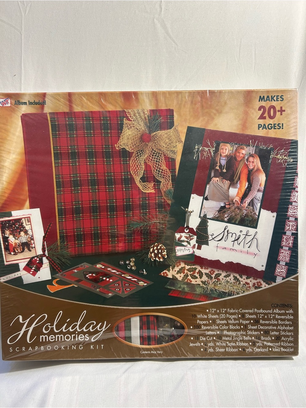 West rim Crafts Holiday Memories Scrapbooking Kit - Red Plaid